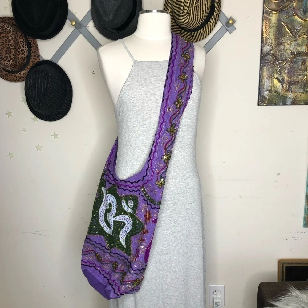 Bohemian Purple Shoulder Bag